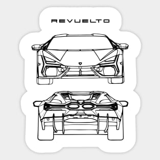 Lamborghini Revuelto Blueprint Sticker